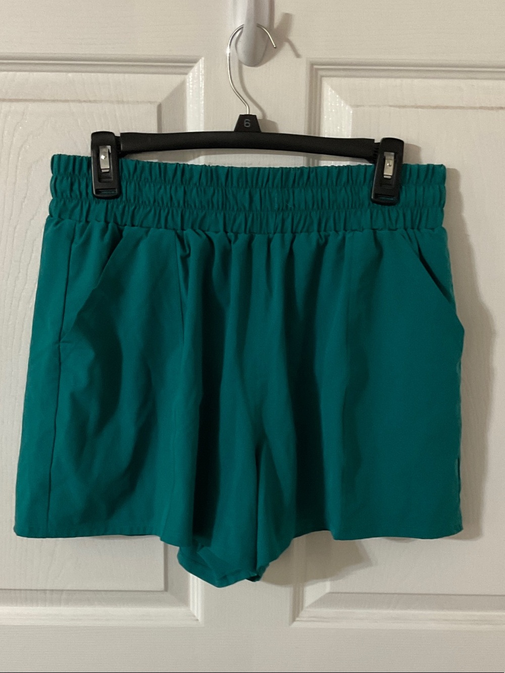 Kona Sol Teal Elastic-Waist Athletic Shorts